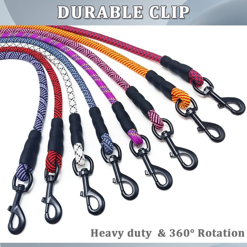 MayPaw Heavy Duty Rope Dog Leash, 3/4/5/6/7/8/10/12/15 FT Nylon Pet Leash, Soft Padded Handle Thick Lead Leashes for Large Medium Dogs (Navy, 1/2" * 6') - Image 2